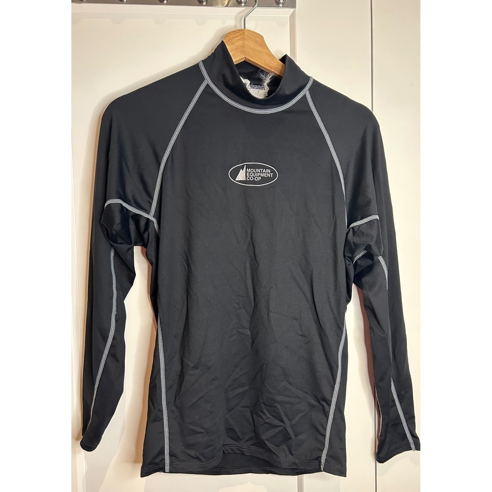 MEC Mountain Equipment Co-op Black Long Sleeve Rash Guard Swim Top Small